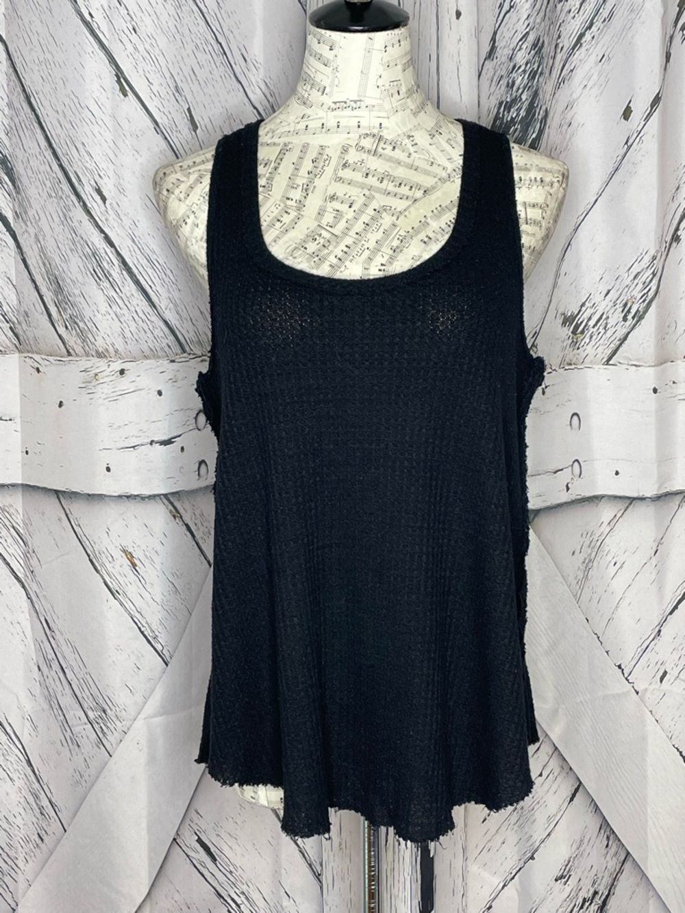 American Eagle Soft & Sexy Textured Tank Top Black M